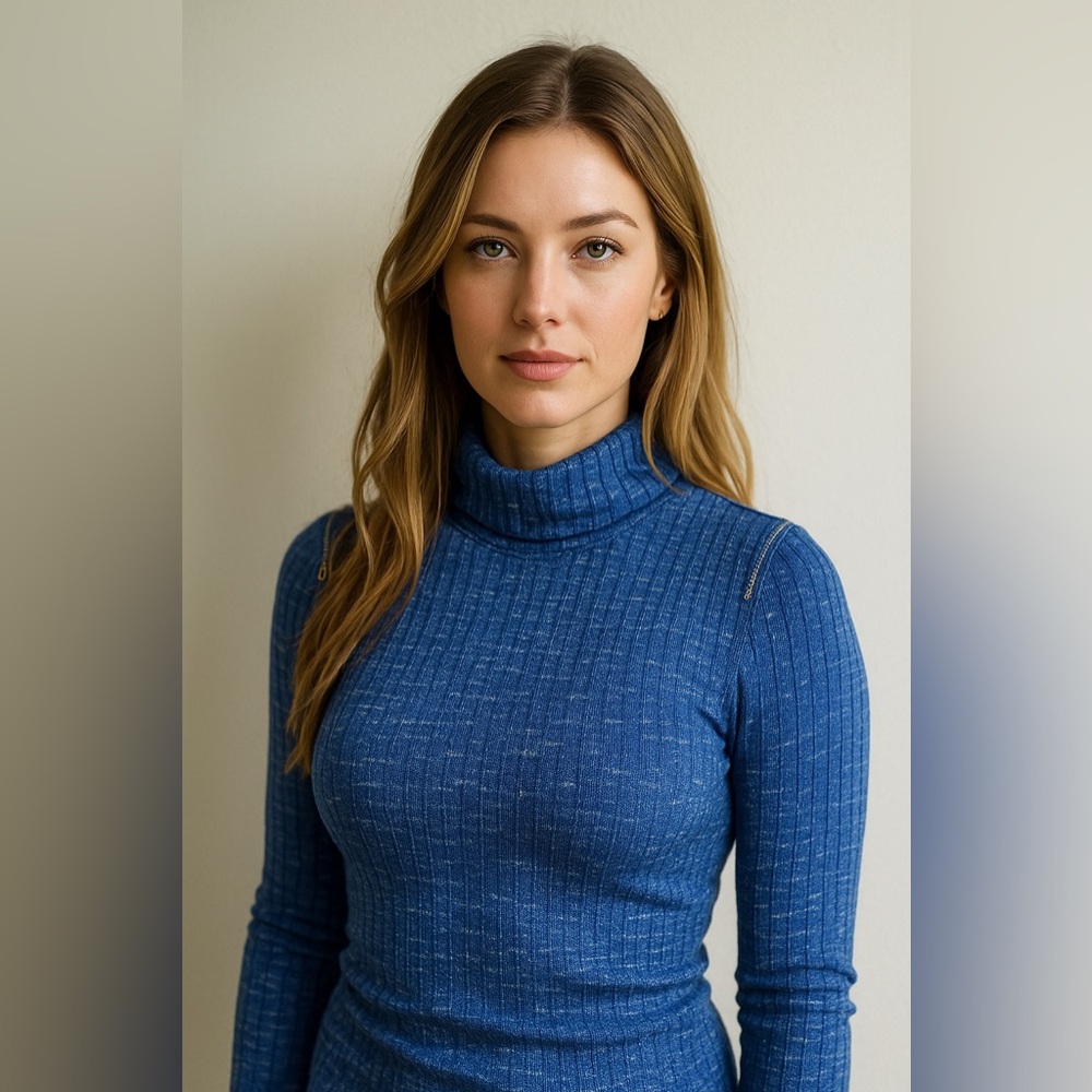 Ruff Hewn Navy Turtleneck Sweater